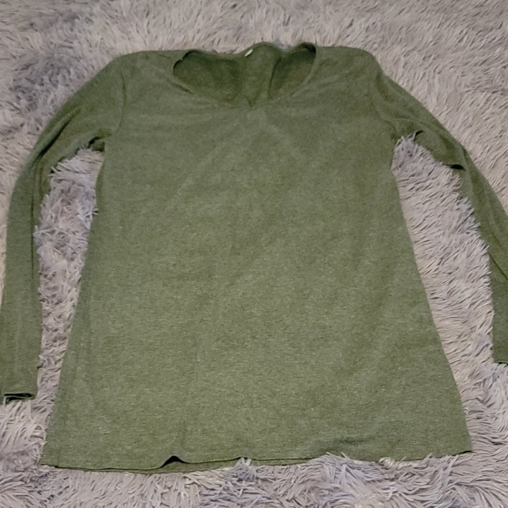 Long sleeve cotton stretch tee